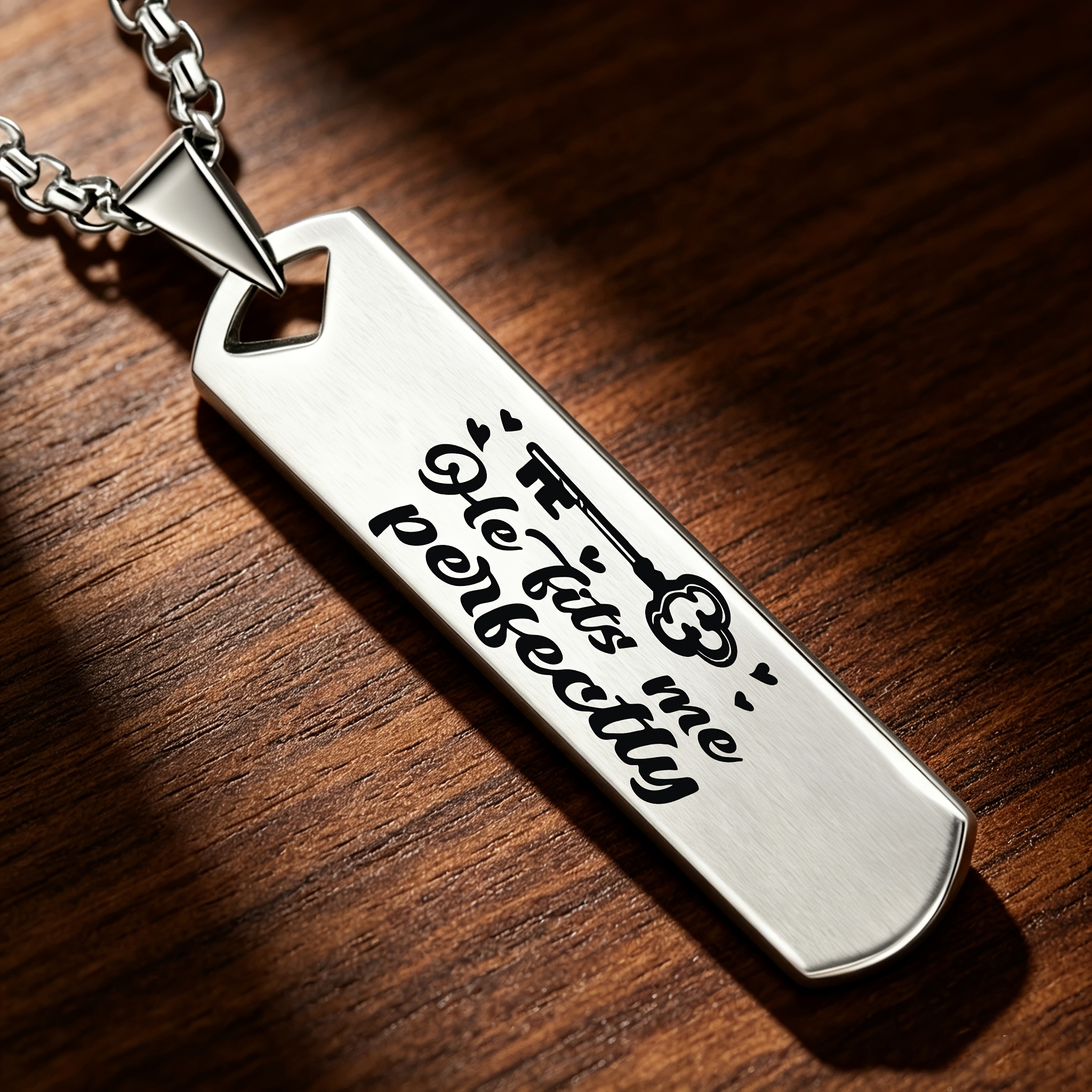Couple's Meaningful Pattern Pendant Necklace, Romantic Gift